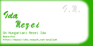 ida mezei business card